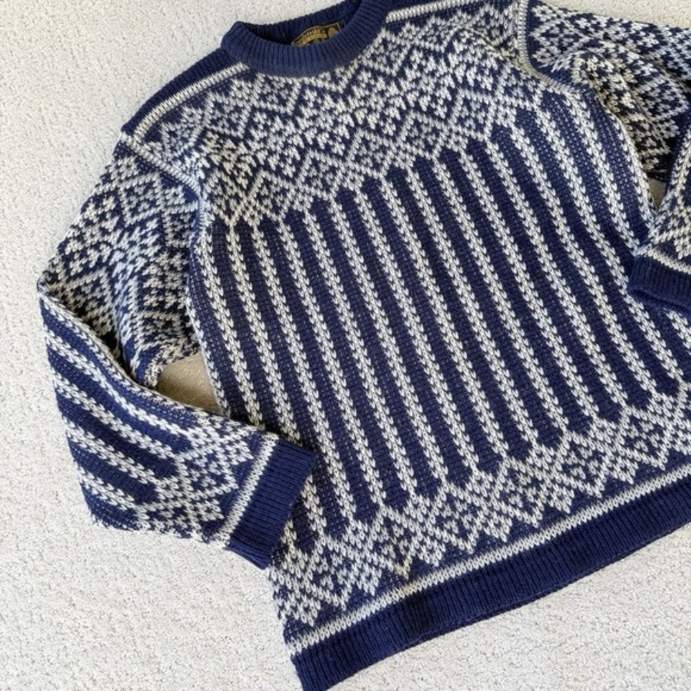 Nordstrikk‎ Norway Wool Fair Isle Nordic Fisherman Outdoor Sweater Men's S $150 - Picture 4 of 10